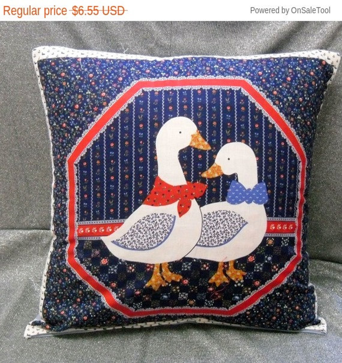 Throw Pillow Cover Two Loving Ducks on Blue 15 Inch Etsy UK