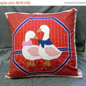 Throw Pillow Cover Two Loving Ducks on Throw Pillow Cover Two Loving Ducks on