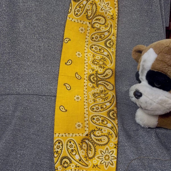 Plastic Bag Holder Sock, Butterscotch Yellow Paisley Print