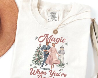 Comfort Colors® Christmas Dance Shirt, Retro Holiday Dancer T-Shirt