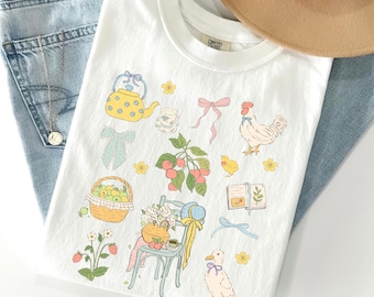 Comfort Colors® Cottagecore Shirt, Goose Farmhouse Shirt, Gardening Shirt, Summer Spring Shirt, Gift for Her
