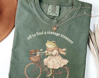 Comfort Colors® Thrifting Shirt, Funny Frog Meme Tee, Thrift Lover T-Shirt, Vintage Collector Gift