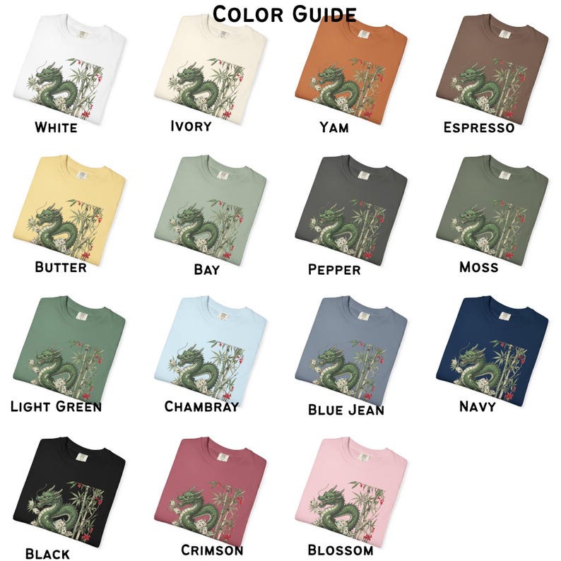 Comfort Colors® Dragon Mahjong T-Shirt, Bamboo Tile Graphic Shirt, Mahjong Gift, Game Night Tee, Mahjong Lover Gift image 12
