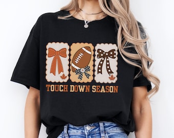 Fall Football Season T-Shirt, Game Day Sweatshirt, Touch Down Season Shirt, Girls Game Day Tee, Football Mom Gift