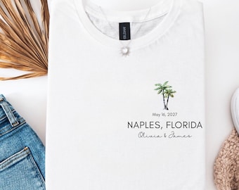 Custom Wedding Shirts, Destination Wedding Guest Tees, Personalized Wedding Party Favors, Matching Wedding Weekend Tee, Wedding Welcome Gift