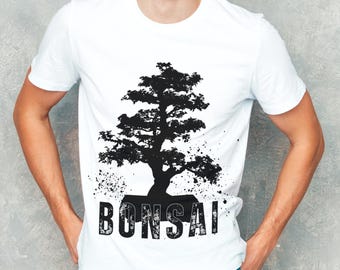 Bonsai T-shirt, Gift for Bonsai Lovers, Japanese Art Inspired Tee, Nature Lover Apparel, Minimalist Graphic Shirt