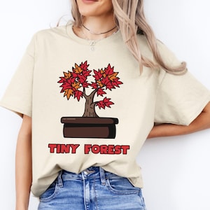 Tiny Forest Bonsai T-shirt, Gift for Bonsai Lovers, Minimalist Bonsai Tree Shirt, Japanese Garden Art Tee, Nature Lover Apparel
