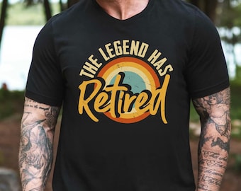The Legend Has Retired T-Shirt, Funny Retro Retirement Gift