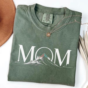 Comfort Colors® Mountain Mom Shirt, Camp T-Shirt, Camping Gift For Mom, Mother's Day Gift, Nature Mama Hiking Tee