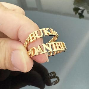 Personalized Name Ring,Letter Name Ring,Handmade Custom Name Ring,Dainty Gold Ring,Name Jewelry,Delicate Ring,Perfect Gift For Her,Mom Gifts