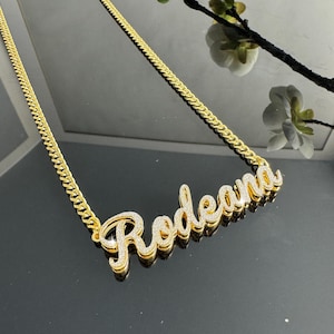 Double Name Necklace,18K Gold Plated Name Necklace,Custom Name Necklace,Necklace For Women,Dainty Name Necklace,Personalised Jewelry Gifts