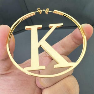 Initial Hoop Earrings,Dainty Letter Hoop Earrings,Gold C Hoop Earring,Minimalist Earrings,Personalized Earrings,Jewelry Gift For Mom For Her