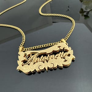 Personalized Double Name Necklace,Gold Double Plated,Custom Name Necklace,Dainty Gold Jewelry,3D Name Necklace,Mothers Necklace,Gift For Her