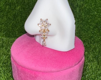 Flower Dangle Nose Ring