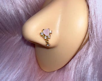 Heart Dangle Nose Ring