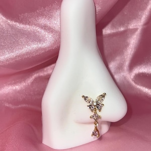 Butterfly Dangle Nose Ring