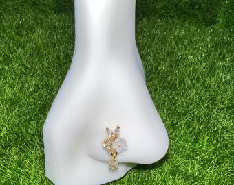Flower Dangle Nose Ring