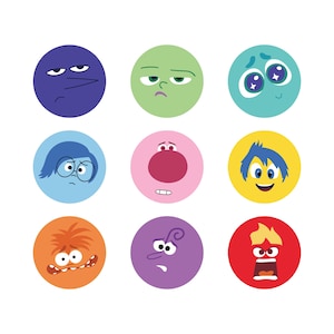 Inside Out 2 PNG, paquete de imágenes prediseñadas de Inside Out, Inside Out SVG PNG, ira, alegría, tristeza, vergüenza, ansiedad, envidia, aburrimiento, Inside Out 2 Descargar