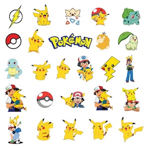 Pokemon SVG and Pokemon PNG Fan Art bundle, Pokemon layered svg, Pokemon vector, instant download, seamless PNG, Pokemon images