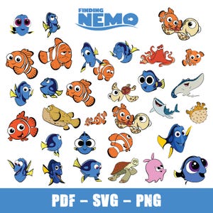 Finding Nemo SVG Bundle, Dory Svg & Png Files for Cricut, Nemo Png, Finding Nemo Svg for Shirts, Instant Download