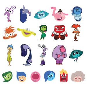 Inside Out 2 PNG, paquete de imágenes prediseñadas de Inside Out, Inside Out SVG PNG, ira, alegría, tristeza, vergüenza, ansiedad, envidia, aburrimiento, Inside Out 2 Descargar