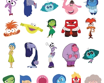 Inside Out 2 PNG, Inside Out Clipart bundle, Inside Out SVG PNG, Anger Joy Sadness Embarrassment Anxiety, Envy, Ennui, Inside Out 2 Download