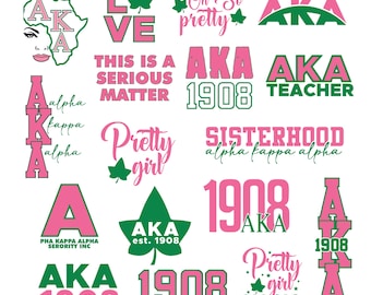 AKA Png, AKA Svg, Aka Letters Svg, Alpha Kappa Alpha Sorority Svg, Greek Alphabet Png, Greek Letters Cricut, Large Greek Letters Png, AKA