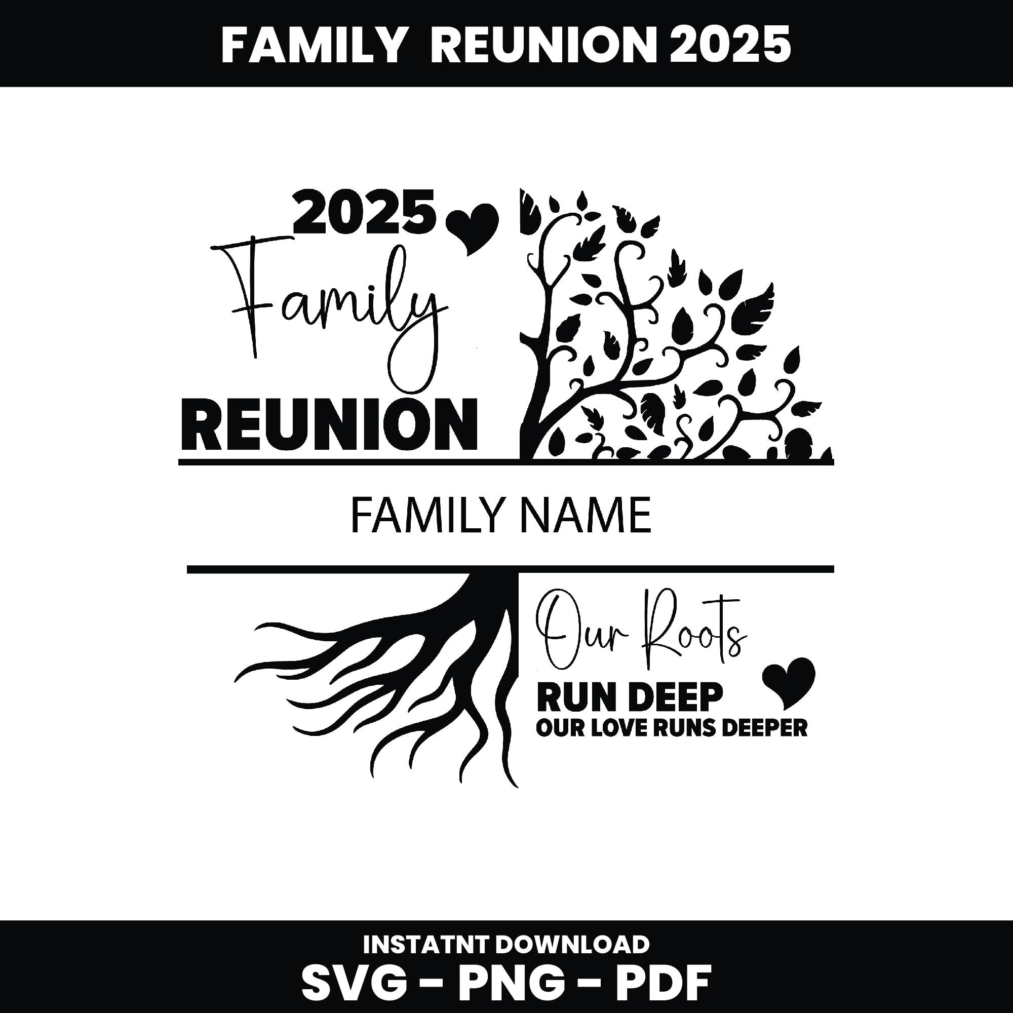 Family Reunion Tree SVG, Our Roots Run Deep Svg,family Reunion Svg ...