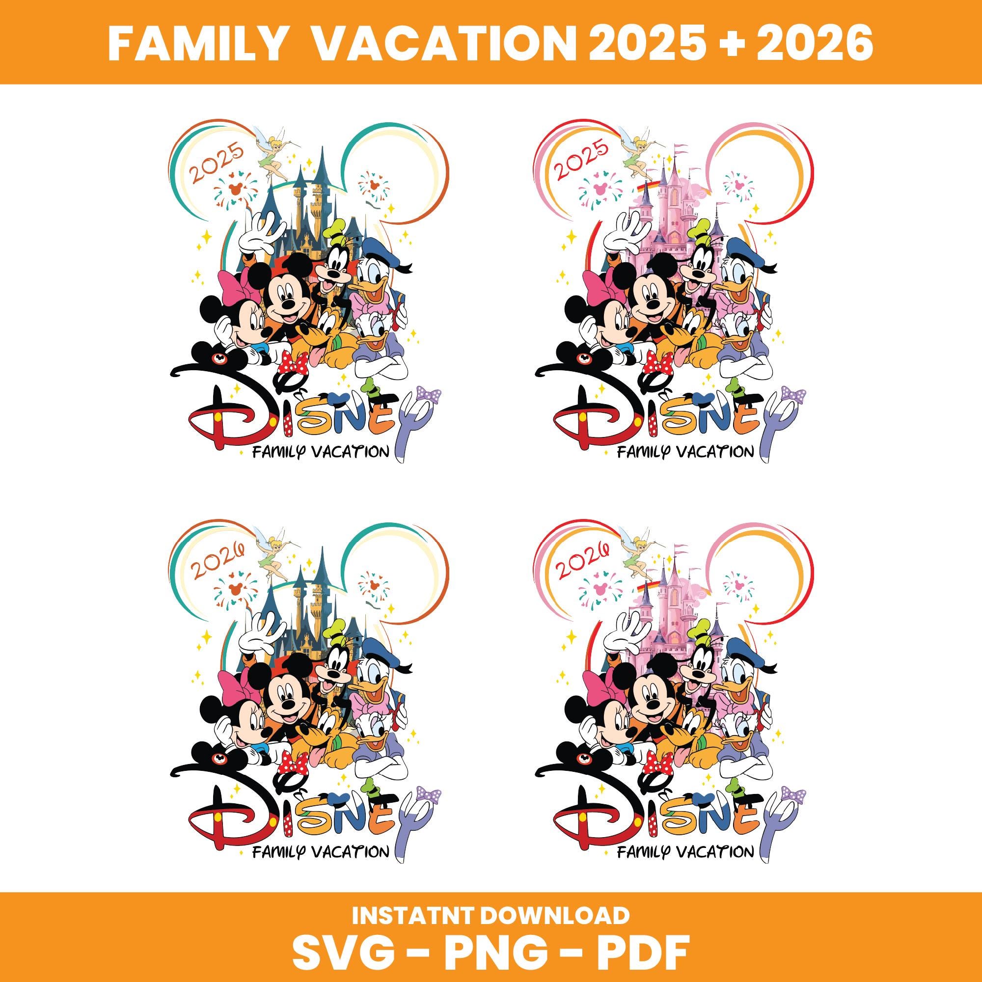 Family Trip 2025 PNG-Svg,2025 Family Vacation Png,Magical Kingdom 2025 Png, Family Trip Sublimation, Family Squad Svg, Instant download