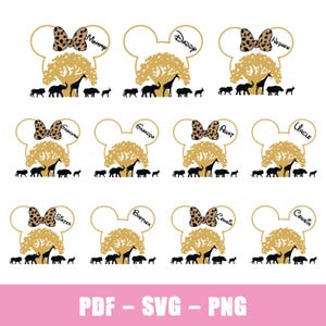 Mouse and Friend Safari Trip Png Svg, Animal Kingdom Safari Svg, Family Vacation Svg, Mouse Ears Svg, Safari Mode Svg,Mouse Wild Trip Svg