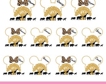 Mouse and Friend Safari Trip Png Svg, Animal Kingdom Safari Svg, Family Vacation Svg, Mouse Ears Svg, Safari Mode Svg,Mouse Wild Trip Svg