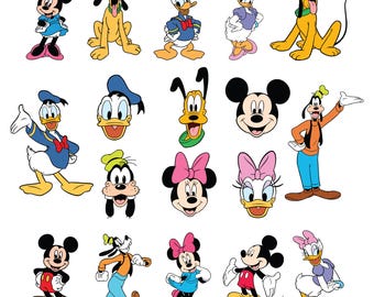 Mickey Mouse SVG Bundle Layered Head svg Birthday tshirt svg, Mouse Vector SVG Bundle, clipart, eps, png, ai, pdf, Layered digital file