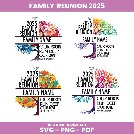 Family Reunion Tree 2025 SVG PNG Family Tree Svg Designs Tree of Life Svg Png Reunion Svg Png Family Reunion Shirts Ideas png svg pdf