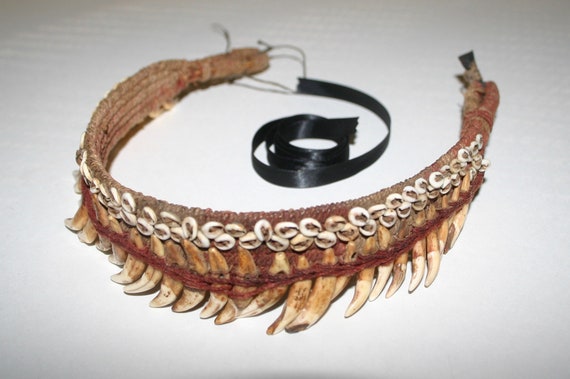 Wearable Tribal Art ~ Dog Tooth & Cowrie Status A… - image 1