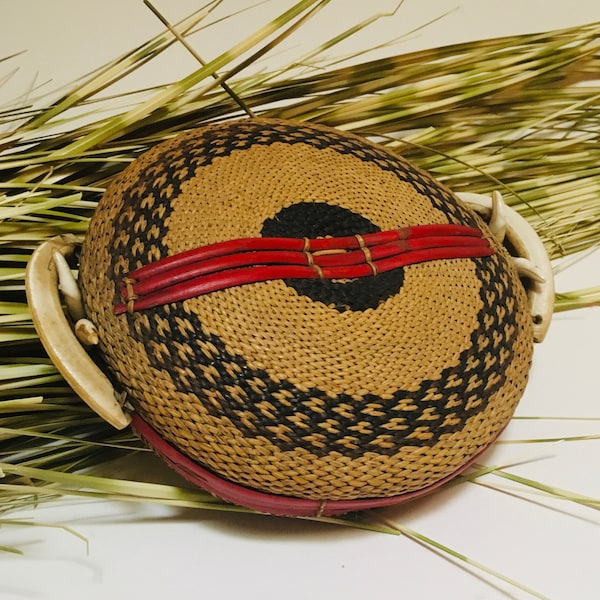 Bontoc Igorot Suklang | Ifugao Basket Hat For Men | Philippine Basketry Ethnic Art | The Ornate Headhunter | Tribal Bachelor Hat Gift