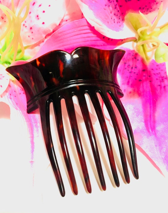 Translucent Shell Hair Comb Small Antique | Fine … - image 7