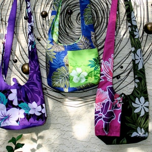 Bags on Art Hawaiian Print Fabric Cross Shoulder Bags image 2