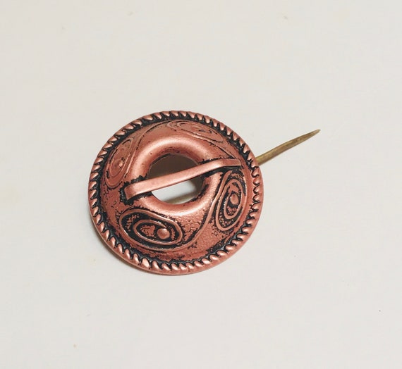 Estonian Brooch Antique Copper Diminutive, Tradit… - image 7