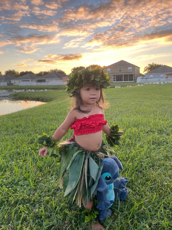 Conjunto de falda hawaiana Ti Lilo & Friends para artistas de Hula Gal más  pequeños Hecho a pedido para bailarines de Keiki más grandes Traje de  fotografía de Hula -  México