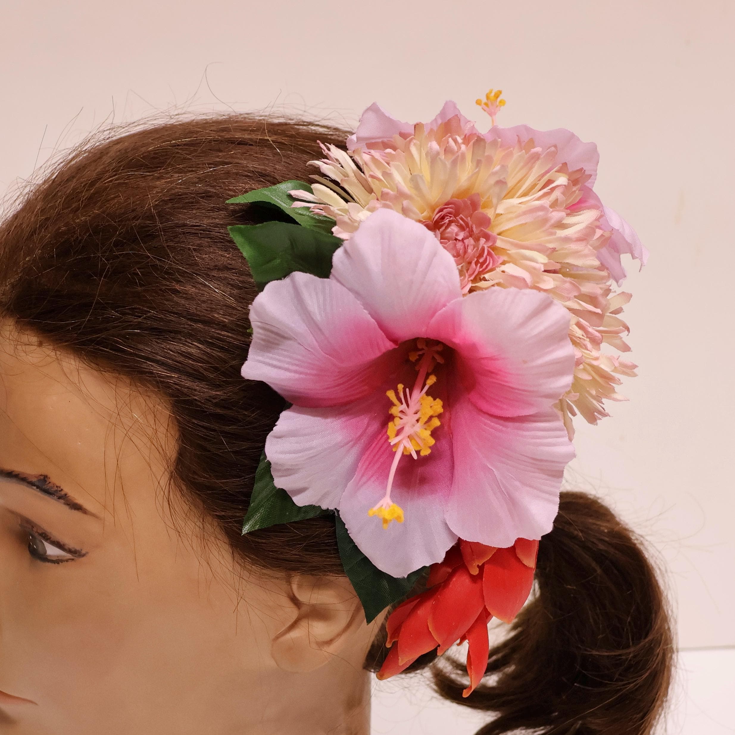 Hula Flower Hair Clip Polynesian Island Style Accessory 