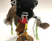 Wolf Katsina Late Action Period Contemporary Hopi Doll Native Material Culture