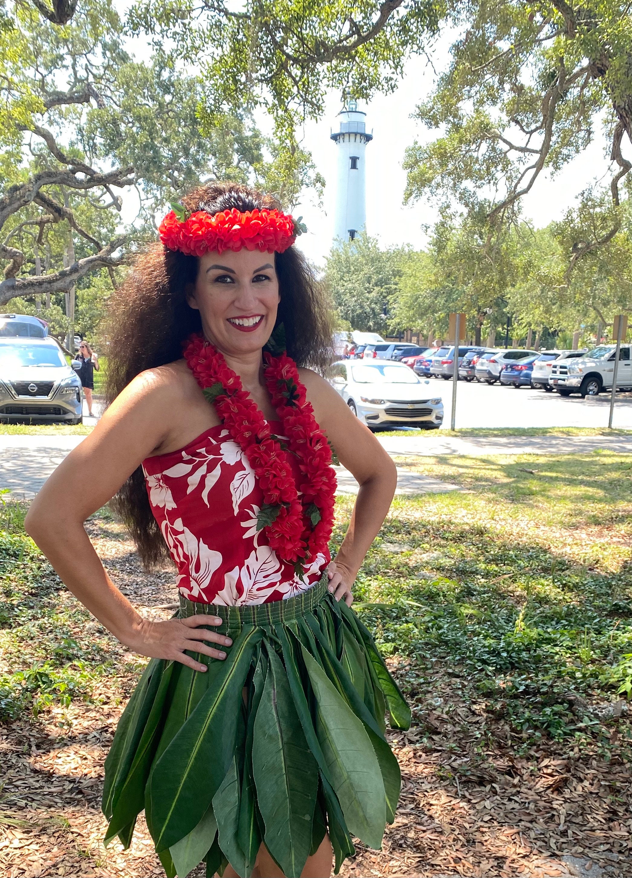 Quintessential Hula Skirt ~ Faux Ti Leaf Hawaiian Skirt 