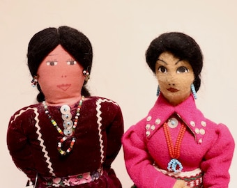 Vintage Navajo Dolls One Tagged & One With Unique Styling Your Choice