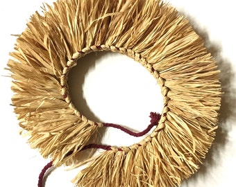 Tahitian Hei Soft Hip Belt For Keiki 23 Inch Wide Of Raffia Against The Grain Generic Tie On Belt For Little Pacific Dancers