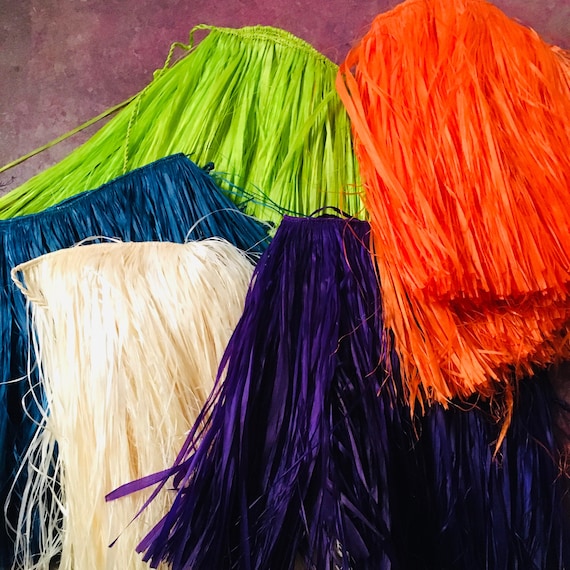 Short Grass Skirts Authentic One Size For All | Hula Skirt | Tahitian More | Real Polynesian Hau Costumes | Pacific Island Couture