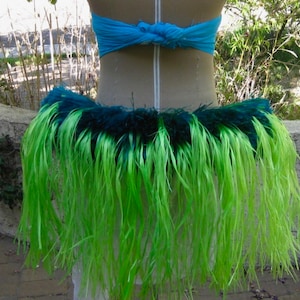 Blue Lagoon Tahitian & Cook Islands Hip Hei Polynesian Costume Soft Belt  | Tribal Ethnic Oceanic Couture | Paving The Pacific Paradise