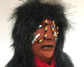 Gourd Dancer Kachina By Navajo Artist Elroy Woody Vintage 1990s Katsina Tall Size 15 Inches