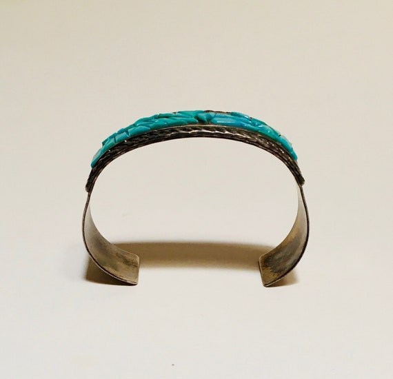 Victor Moses Begay Turquoise Mosaic Inlay Cuff Br… - image 2