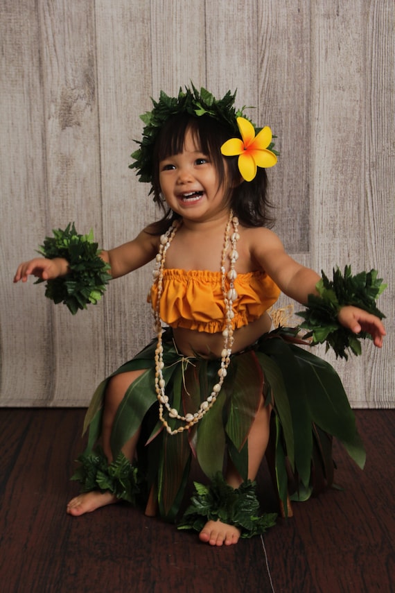 Hawaiian Ti Skirt Set Lilo & Friends for Smaller Hula Gal Performers Made  to Order for Larger Keiki Dancers Hula Photo Op Costume 