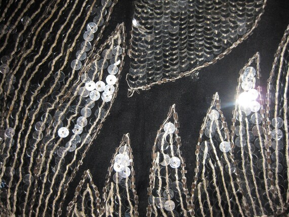 Magical Butterfly Cape Festooned With Sequins | The Vintage Cocktail Poncho | Personal Strobe Light | Gently Worn Opulence Classic 1970s View 4